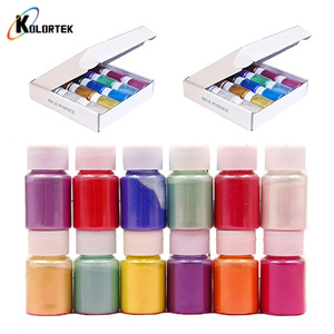 <span class=keywords><strong>Poudre</strong></span> de Mica couleur naturelle, Pigment de perles, pour cosmétiques, Lotion, savon, résine époxy, Slime, Nail Art, 24/20 couleurs/ensemble, vente en gros - Product Image 5