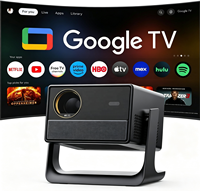 Vente directe d'usine, projecteur vidéo numérique intelligent WiFi 5G LED portable pour la maison, système Google-TV, 1500 ANSI, entièrement scellé, 4K 1080P