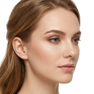 Piercing de nez géométrique personnalisé en or 14K 18K, bijoux de corps classiques, bijoux de piercing unisexe, style best-seller, cadeau pour femmes - Product Image 2
