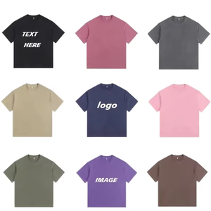 T-Shirt di Alta Qualità con Collo Rotondo, 230 Gsm, Logo Personalizzato, Oversize, in Cotone Stampato, Magliette Pesanti da Uomo - Product Image 1