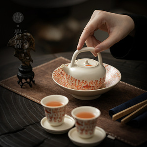 Miniature Porcelain Teapot And Two <b>Cups</b> Kung Fu <b>Tea</b> <b>Set</b> For 2 People With Lid Lead Free Dehua County Origin - Product Image 4