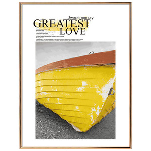 Cadre photo A4 en alliage d'aluminium électroplaqué à bord étroit <span class=keywords><strong>Gongjin</strong></span>, cadre minimaliste pour affiche ou certificat, à suspendre au mur - Product Image 5