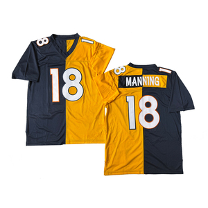 Jersey Rugby Jahitan Gaya Vintage Pria 7 John Elway 18 Peyton Manning 24 Champ Bailey 27 Steve Atwater 30 Terrell Davis S-3XL - Product Image 3