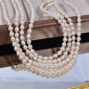 Perlas de Agua Dulce Naturales en Forma de Gota Barroca, Aproximadamente 6 mm, Cuentas Sueltas Blancas, Accesorio Semiterminado para DIY - Product Image 4