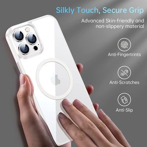 Magnete bianco magnetico PC TPU trasparente custodia per <span class=keywords><strong>iPhone</strong></span> 17 16 15 14 Plus 13 <span class=keywords><strong>Pro</strong></span> Max 12 <span class=keywords><strong>11</strong></span> SE 14 <span class=keywords><strong>Pro</strong></span> 15 <span class=keywords><strong>Pro</strong></span> <span class=keywords><strong>Cover</strong></span> del telefono trasparente - Product Image 3