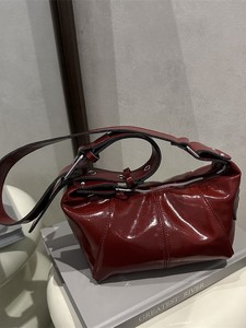 2026 Women's Genuine <b>Leather</b> Hobo <b>Bag</b> <b>Soft</b> Minimalist Shoulder Strap Flap Closure Daily Use Beige - Product Image 3