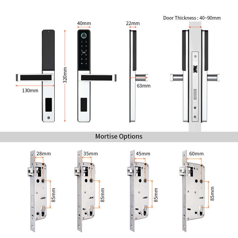 Tediton Home Wireless Keyless Interior Smart Lock Touch Aluminum Door Lock · image 3