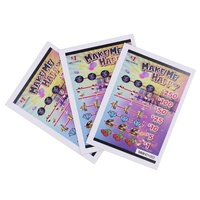 Tarjetas de Visita Personalizadas de Cartón con Impresión Digital, Tres Ventanas, Sistema de Desgarro y Rasca, de Alta Calidad, Muy Populares