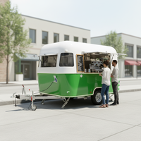 Camion de restauration mobile entièrement équipé en acier inoxydable de 13 pieds, cuisine complète, remorque alimentaire américaine, service de traiteur, kiosque à glaces et café, conteneur