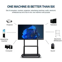 Pizarra Interactiva Inteligente Electrónica con Pantalla Táctil IR de 75 Pulgadas 4K y 20 Puntos de Contacto, con Sistema Operativo Android/Windows, Certificación ROHS y Soporte de Pared, Fabricada en China