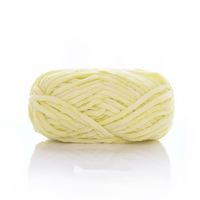 Fil fantaisie en chenille de velours polyester, doux et chaud, 100g, 5mm, pour tricot, crochet, tissage, écharpe, vegan, en peluche, polaire et duveteux