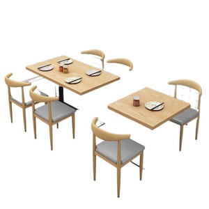 Juegos de <span class=keywords><strong>restaurante</strong></span> económicos comerciales, tienda de fideos para aperitivos, barbacoa, desayuno, catering, mesa de comida rápida, combinación de sillas, <span class=keywords><strong>restaurante</strong></span> - Product Image 5
