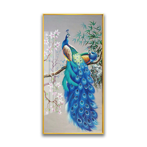 Tranh Trang Trí Bằng Sứ Pha Lê Nghệ Thuật Hiện Đại Hình Con Công Giá Rẻ Cho Hiên Nhà Khách Sạn Hoặc Phòng Khách - Product Image 3