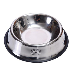 卸売 厚手 ステンレス製 犬用ボウル 耐久性 滑り止め ペットボウル - Product Image 3