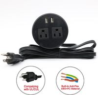 Multiprise encastrable pour canapé et bureau avec chargeur USB pour mobilier domestique