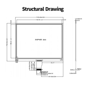 Màn hình mực giấy điện tử 5.83 inch Màn hình 5.83 inch màu đen, trắng và đỏ màn hình giấy điện tử epd 648x480 <span class=keywords><strong>E</strong></span> - Product Image 5