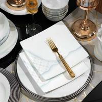 Service de table en porcelaine fine blanc pur, élégant et minimaliste, vaisselle en céramique pour la maison