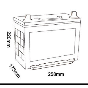 自動車バッテリー75D26RMFNS70充電式日本車 - Product Image 2