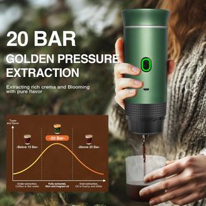 Tự Sưởi Ấm 20 Bar Mini Điện Xách Tay Máy Pha Cà Phê 12V Cà Phê Pod Mặt Đất Chiết Xuất Cà Phê Maker Cho Du Lịch Cắm Trại Văn Phòng - Product Image 3