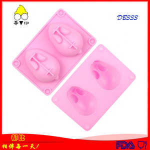 Star Cafe Rabbit <b>Silicone</b> Cake Mold 2-Cavity For <b>Baking</b> Diy Epoxy Decoration Mold Dishwasher Safe - Product Image 2