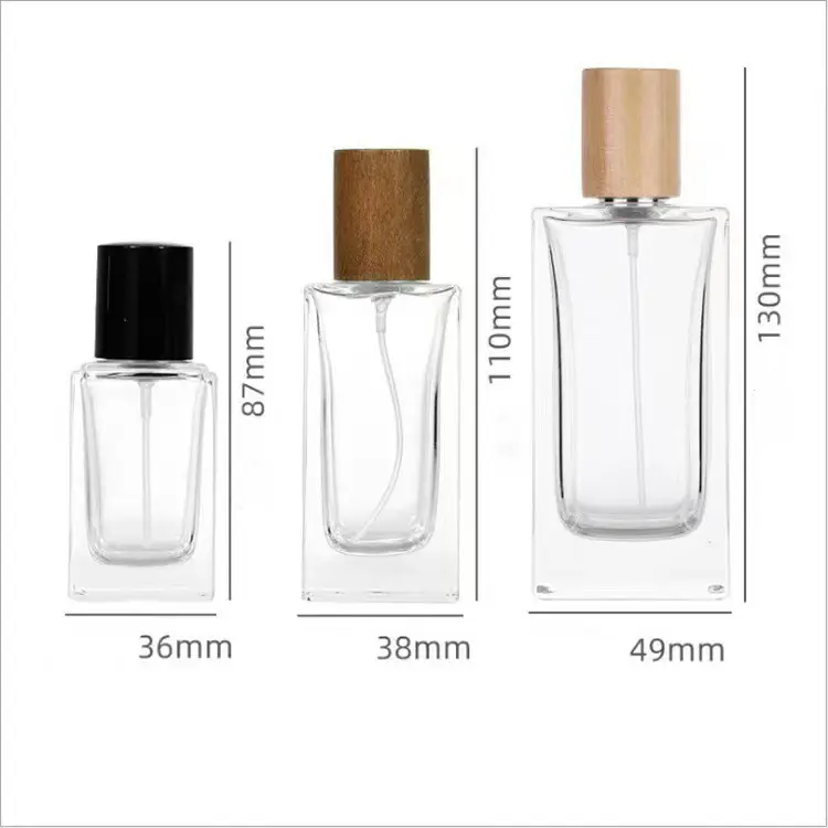 Botol parfum mewah 100 Ml, botol parfum pompa penyemprot bening botol kosmetik kaca semprot kosong 30ml