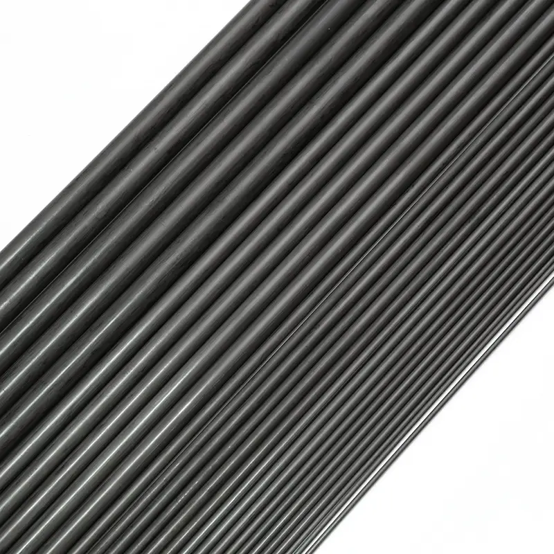 Pultruded karbon fiber katı çubuklar/kutup/sopa/kare tüp 1mm 2mm 3mm 4mm 5mm 6mm 8mm 10mm 12mm 15mm 20mm 30mm 40mm 50mm