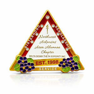 Insignia Personalizable <span class=keywords><strong>de</strong></span> la Hermandad Delta Sigma Theta, Insignia <span class=keywords><strong>de</strong></span> Metal Esmaltado para Antiguos Alumnos <span class=keywords><strong>de</strong></span> la Universidad Tampa Metropolitan - Product Image 6