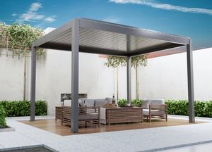 <span class=keywords><strong>Pergola</strong></span> à profil en aluminium, bon <span class=keywords><strong>prix</strong></span>, nouvelle ouverture en métal et persienne <span class=keywords><strong>fermée</strong></span>, auvent confortable avec différentes tailles - Product Image 2