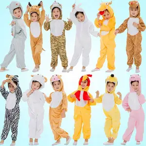 Disfraces de animales para niños, ropa de dinosaurio para jardín de infantes, disfraz de cerdito, Rana, conejo, Tigre, rata, vaca, disfraz de actuación