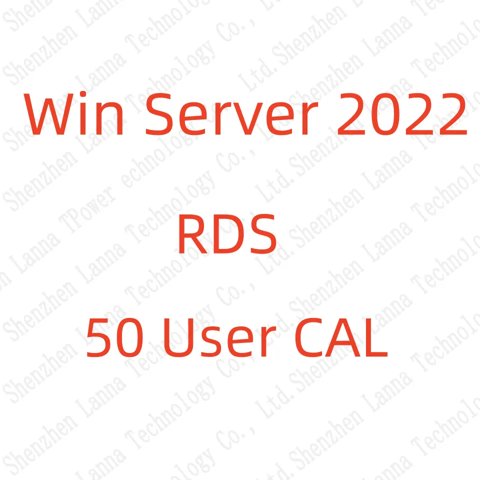 Win Server 2022 RDS 50 Usuario CAL Win Server 2022 Servicios de Escritorio Remoto 50 Usuario Minorista Enviar por correo electrónico