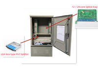 Armoires de sol pour fibre optique FTTH extérieures 48 96 144 288 576 720 cœurs, FDH ODF, connecteur croisé, équipement de fibre optique LGX PLC