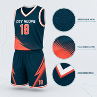 Conjunto de Uniforme de Baloncesto Juvenil Personalizado CITY HOOPS, Jersey y Pantalones Cortos Sublimados, Ropa Deportiva OEM para Equipos, Escuelas, Clubes, Campamentos, Proveedores 100%