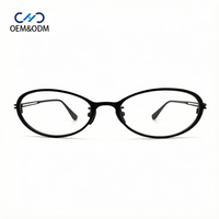 M10313 Monture de lunettes pour femme œil de chat, monture intégrale en métal, branches ajourées à double maillon unique, monture optique ovale vintage