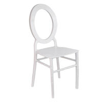 Chaise en plastique PP durable style nordique blanc, résistante aux intempéries, pour banquets, mariages et événements en extérieur