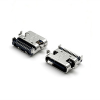 Fabricante OEM ODM, Precio de Fábrica, Conector USB C de 24 Pines AK Electronics, Receptáculo Empotrado de 0.8mm para Montaje en PCB SMT, Conector USB para Carga y Datos
