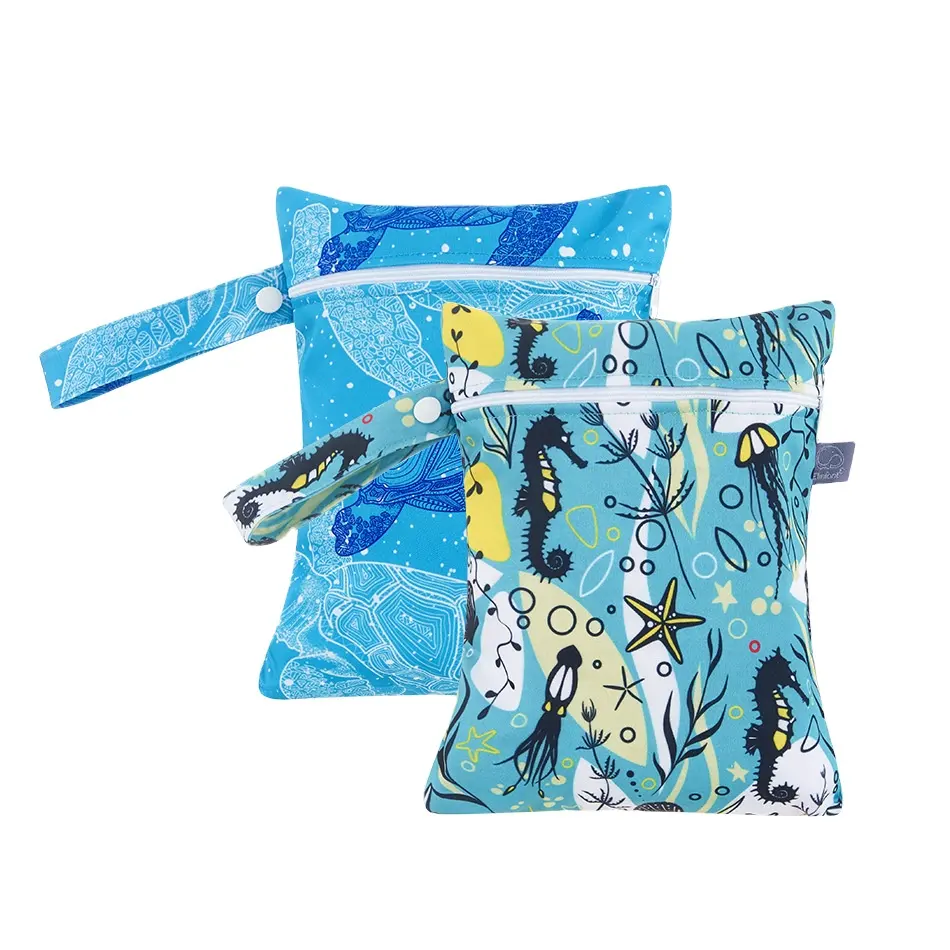 Happy flute Wet Dry Bags für Baby Wasserdichte Taschen Maschinen wasch bar Wieder verwendbar für Travel Beach Pool Wet Badeanzüge