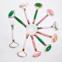 Rouleau de massage en jade améthyste HZ, outil anti-âge, pierre faciale en quartz rose naturel à dents de scie, rouleau de beauté pour le visage, les yeux et le cou