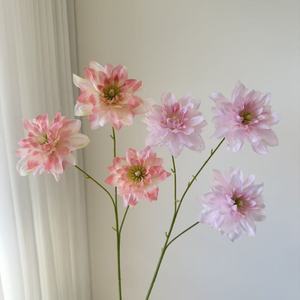 Junheyuan Arts And Crafts Factory <b>Artificial</b> Dahlia Single Stem Silk Flower Multi Color Wedding Decoration Floral Arrangement - Product Image 2