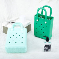 Sac fourre-tout EVA de luxe tendance et populaire pour l'été, couleur macaron, sac à main mignon pour enfants, mini sac de plage