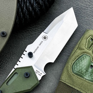 Cuchillo de camping de hoja fija para exteriores, de acero inoxidable, con punta caída y mango de nailon, con funda, para caza, pesca y senderismo. - Product Image 3