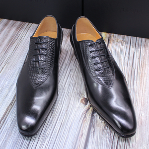 Chaussures en cuir Oxford italien pour hommes, chaussures formelles à lacets de qualité supérieure, vente en gros, chaussures de fête de mariage personnalisées, Offres Spéciales - Product Image 5