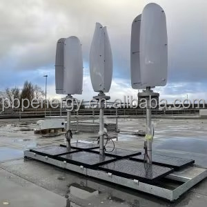 ระบบออฟกริด CE ISO RoHS กังหันลมแกนตั้งรูปดอกทิวลิป 500W 1kw 2kw 3kw เสียงเบา สำหรับบ้าน หลังคา สวน T-P-500/10 - Product Image 1