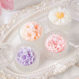 เทียนหอมรูปดอกโบตั๋นทำมือ พร้อมฝาปิด สำหรับงานแต่งงาน ตกแต่งบ้าน - Product Image 3