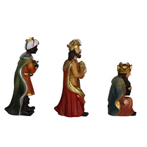 Juego de Figuras de Natividad Clásicas de Eden, Sagrados Reyes Magos, Poliresina, Pintadas a Mano, Figuras Navideñas, Aprox. 8 cm Alemania ZICOM - Product Image 3