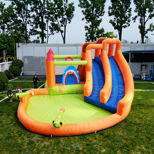 Château gonflable d'extérieur Babi au design le plus récent, personnalisable en gros, avec piscine à balles, en stock NB-93022 Moonwalk B - Product Image 1