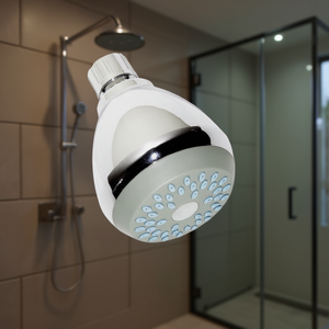 Cabezal de ducha modelo 12611 de 80 mm de diámetro con múltiples boquillas de pulverización para uso en el baño - Product Image 3