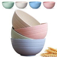 Ensemble de bols en paille de blé sans BPA incassables bols à salade d'avoine réutilisables bols à céréales durables et écologiques