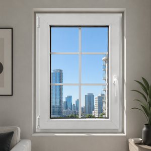Ventana Abatible de PVC Insonorizada con Vidrio Triple Templado de 40dB para Dormitorios Silenciosos, Villas y Casas Modernas - Product Image 1