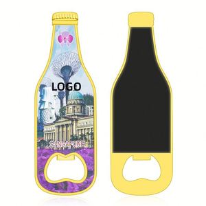 Nuevo Abrebotellas Magnético de Metal con Forma de Botella y Logotipo Personalizado, Recuerdo 3D - Product Image 1