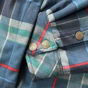 Camicia in pile da uomo con due tasche sul petto, <span class=keywords><strong>a</strong></span> <span class=keywords><strong>quadri</strong></span>, stile giacca, prodotta in Cina - Product Image 4